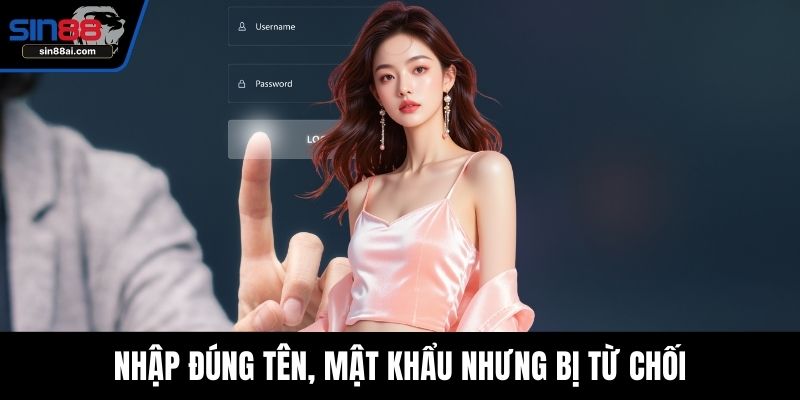 Nhập đúng tên, mật khẩu nhưng sao bị từ chối